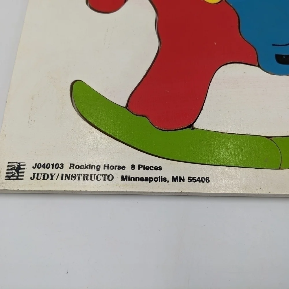 Vintage Judy Instructo Wooden Rocking Horse Puzzle